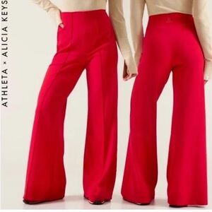 Athleta Red Wide Leg Pants